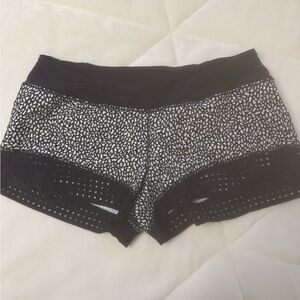 lululemon athletica Black and White Athletic Shorts